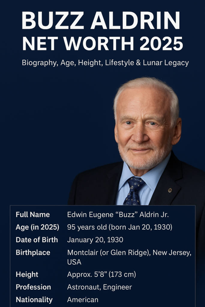 Buzz Aldrin Net Worth 2025: Biography, Age, Height, Lifestyle & Lunar Legacy Buzz Aldrin Net Worth 2025: Biography, Age, Height, Lifestyle & Lunar Legacy